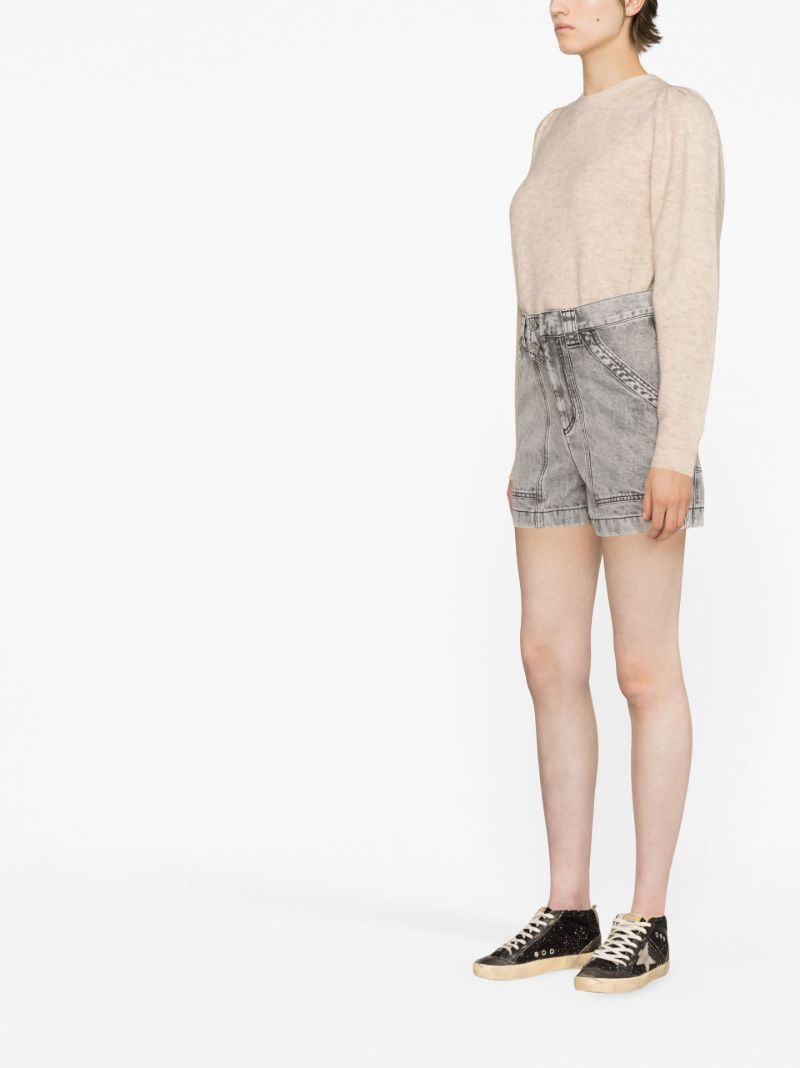Grey Sintio High-waisted Denim Shorts
