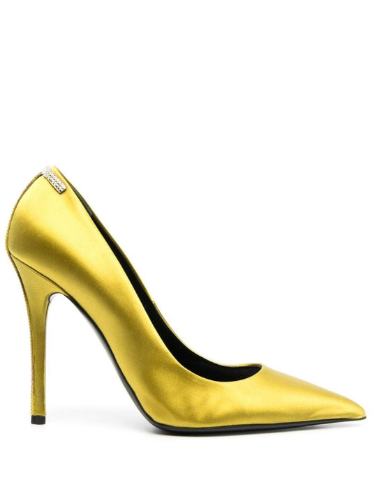 Yellow 105 Crystal Satin Pumps