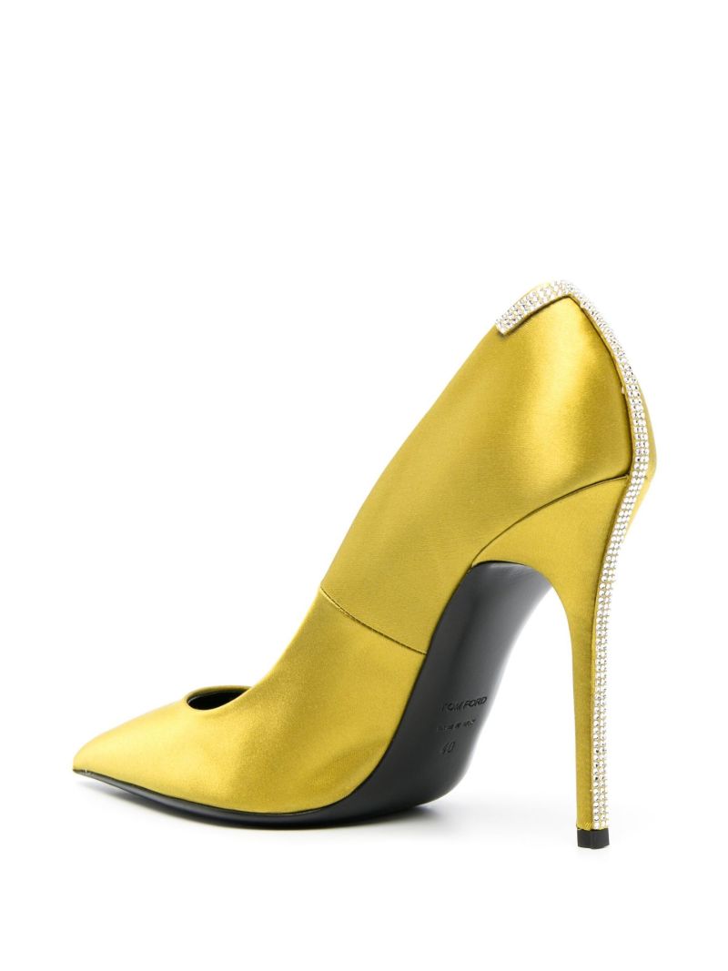 Yellow 105 Crystal Satin Pumps