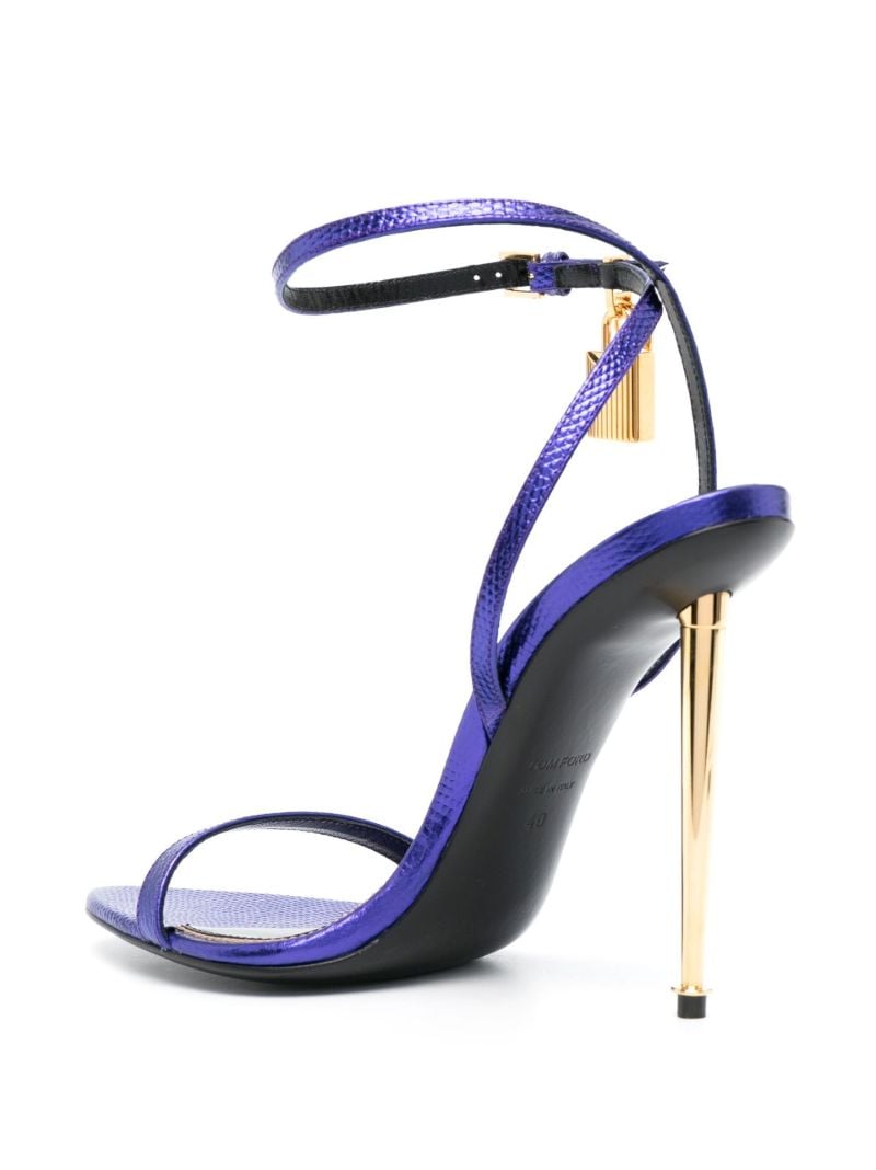 Purple Padlock Pointy Naked 105 Leather Sandals