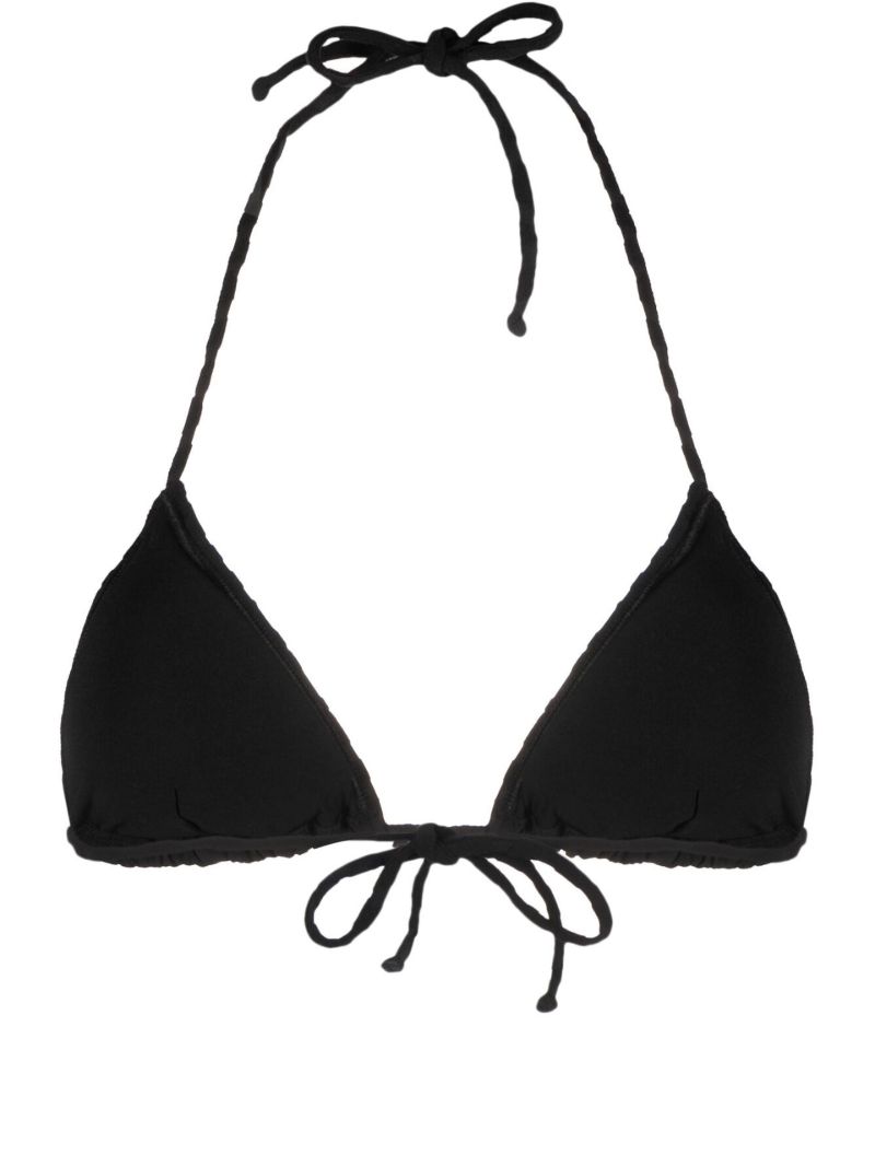Black Debossed Monogram Bikini Top