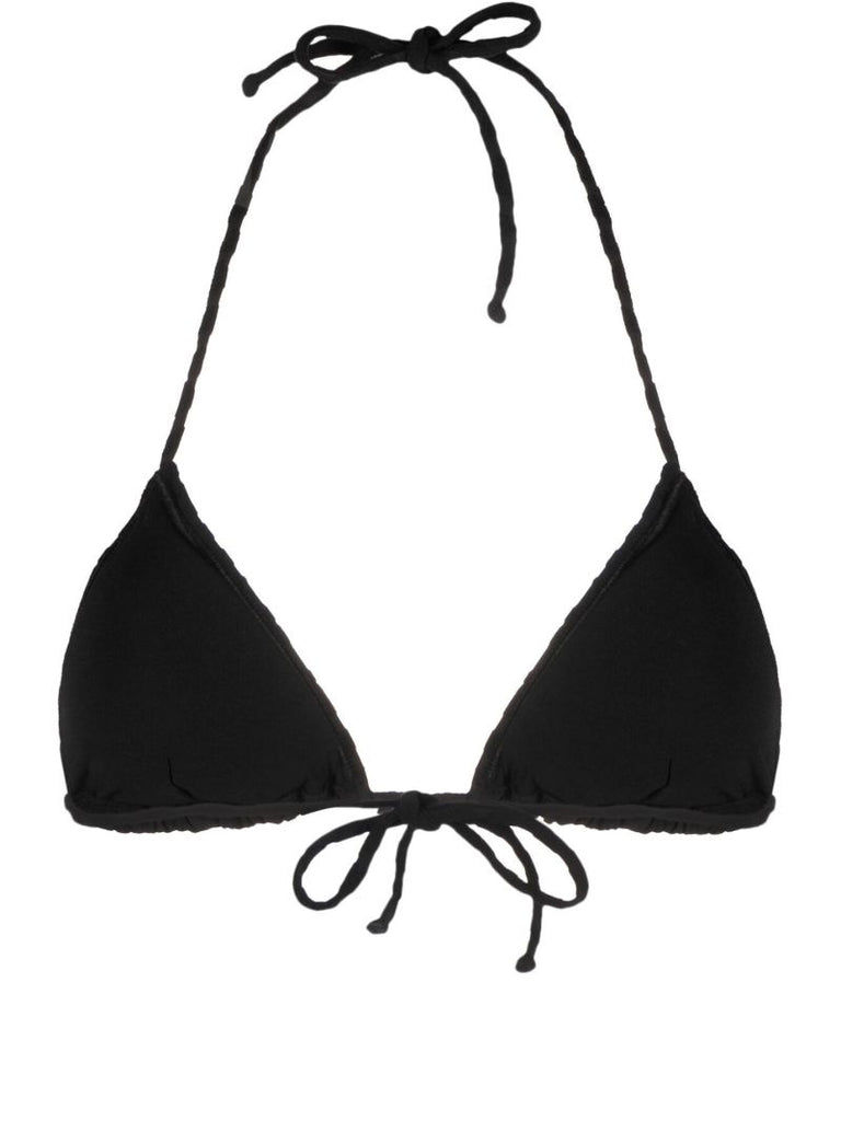 Black Debossed Monogram Bikini Top