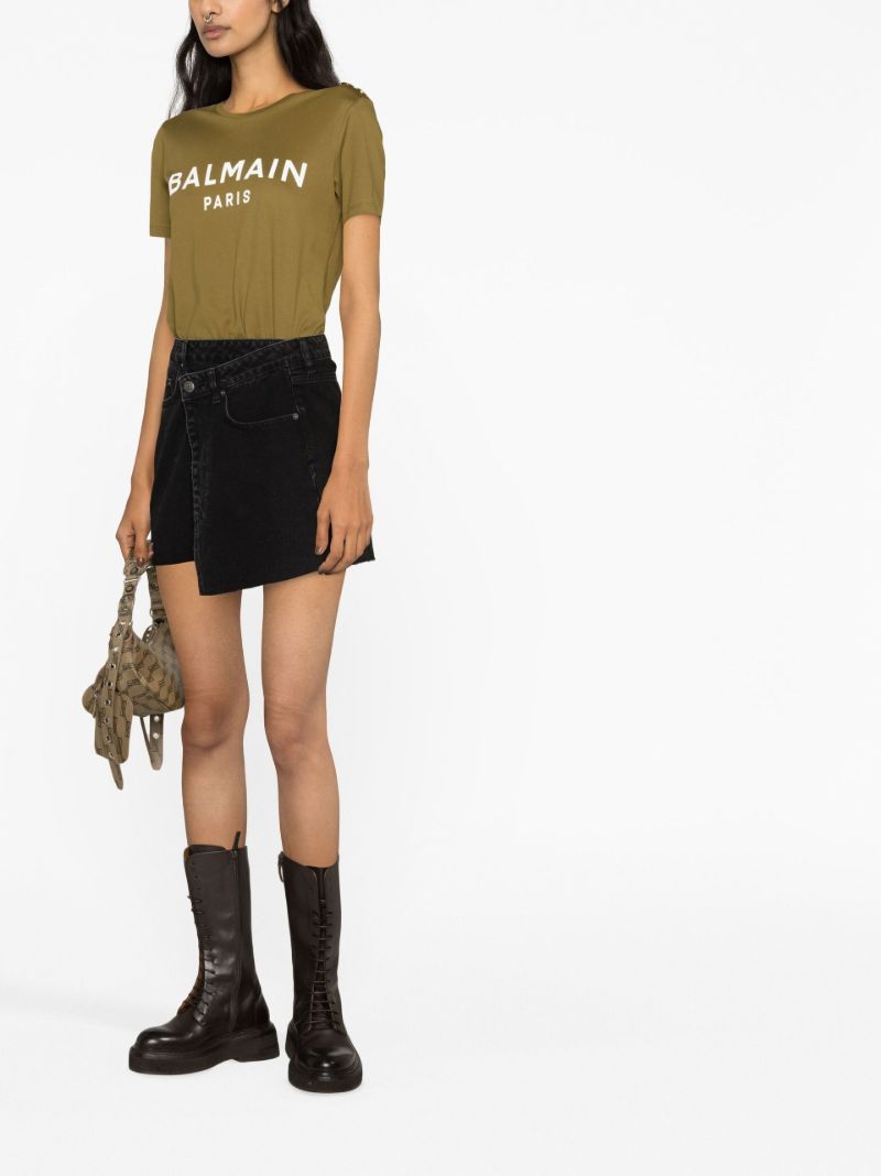 Green Logo Cotton T-shirt