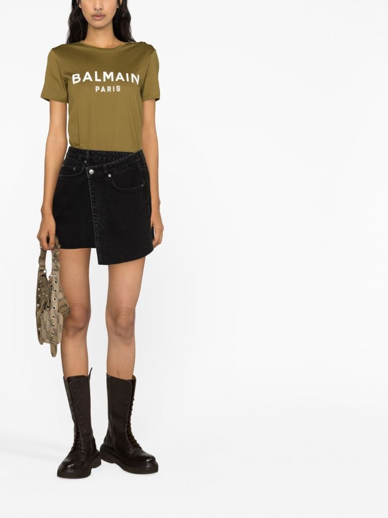 Green Logo Cotton T-shirt
