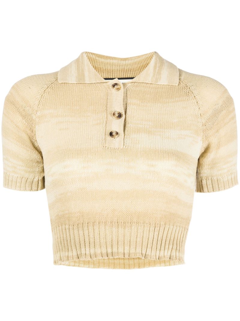 Neutral Striped Polo Shirt