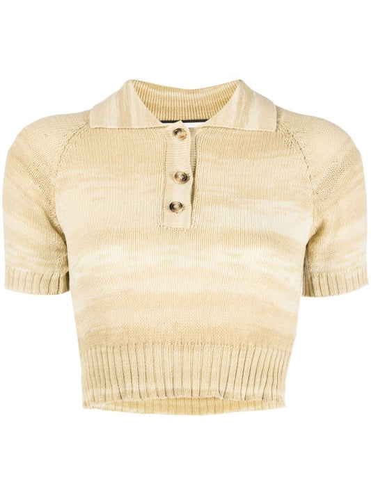 Neutral Striped Polo Shirt