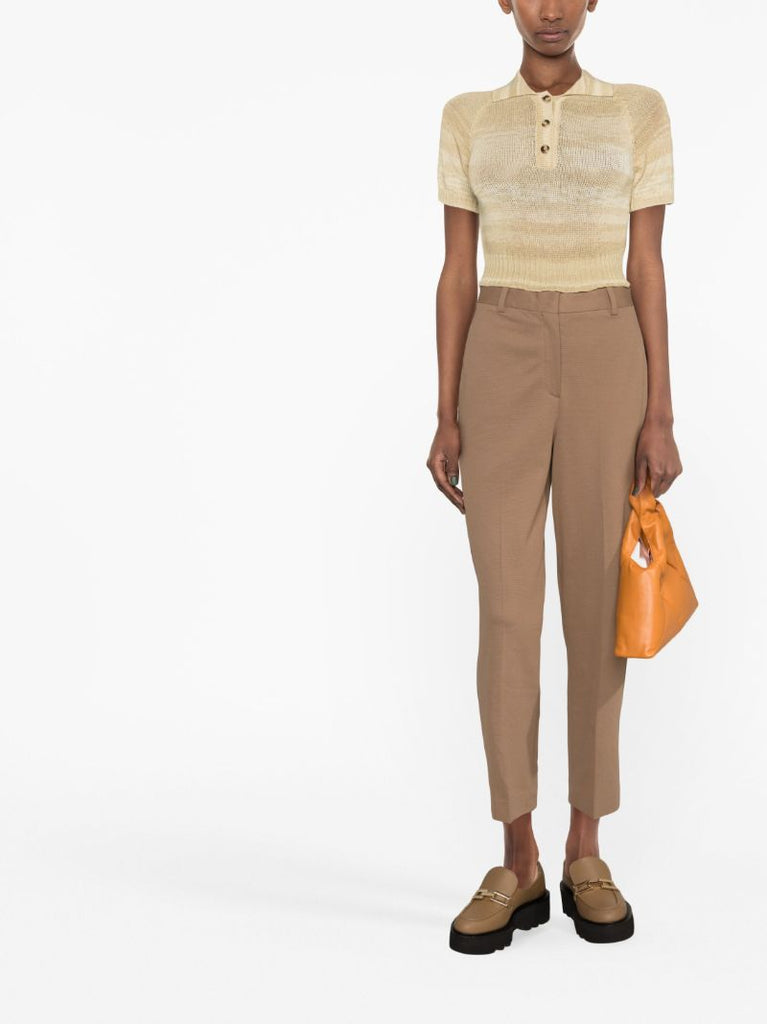 Neutral Striped Polo Shirt