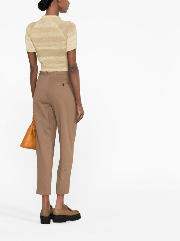 Neutral Striped Polo Shirt