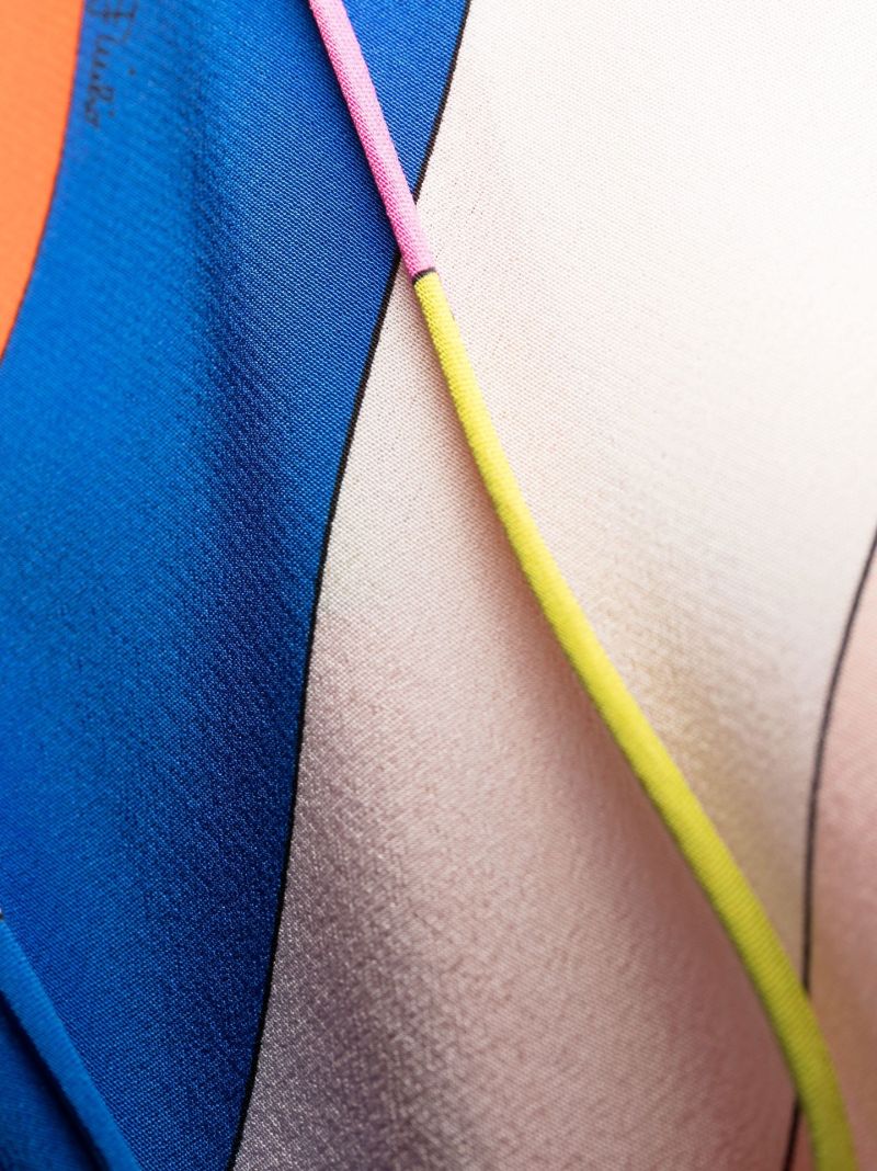 Multicolour Iride Print Silk Dress
