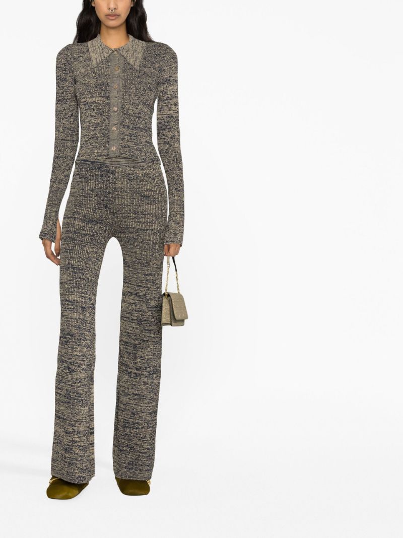 Grey Kulia Ribbed-knit Cardigan