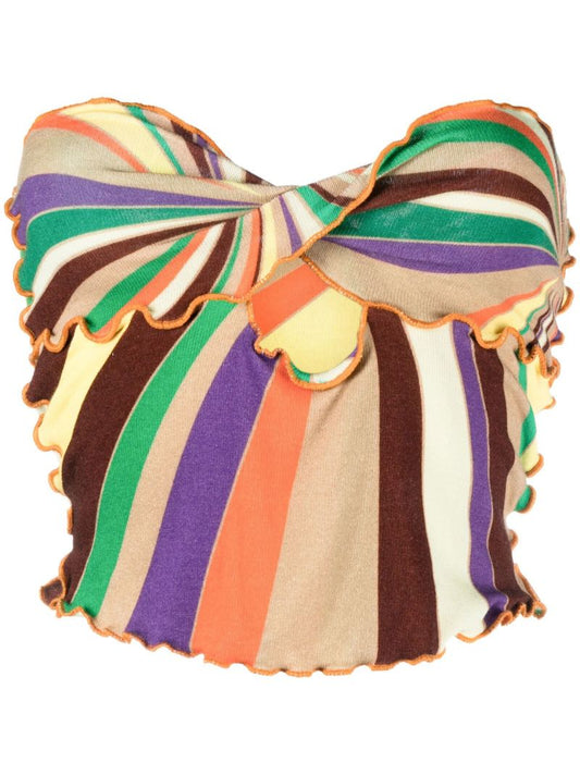 Multicolour Tessa Striped Bandeau Top
