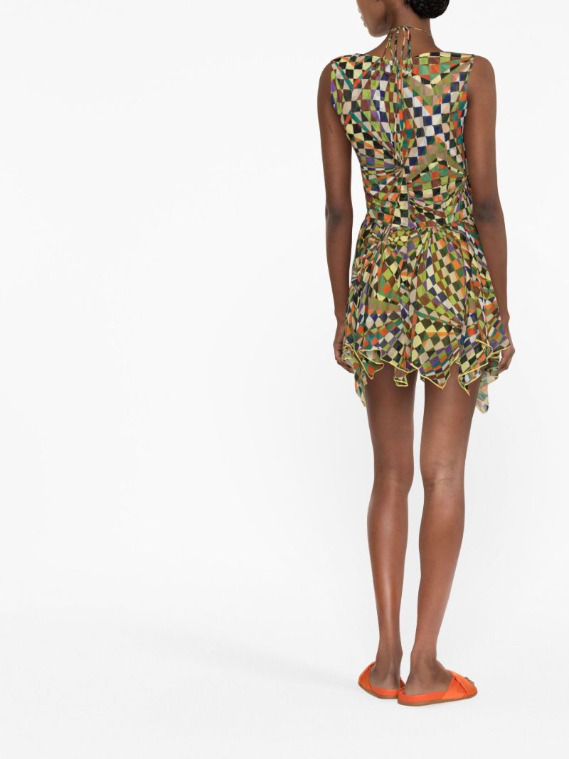 Multicolour Fia Graphic Print Mini Dress