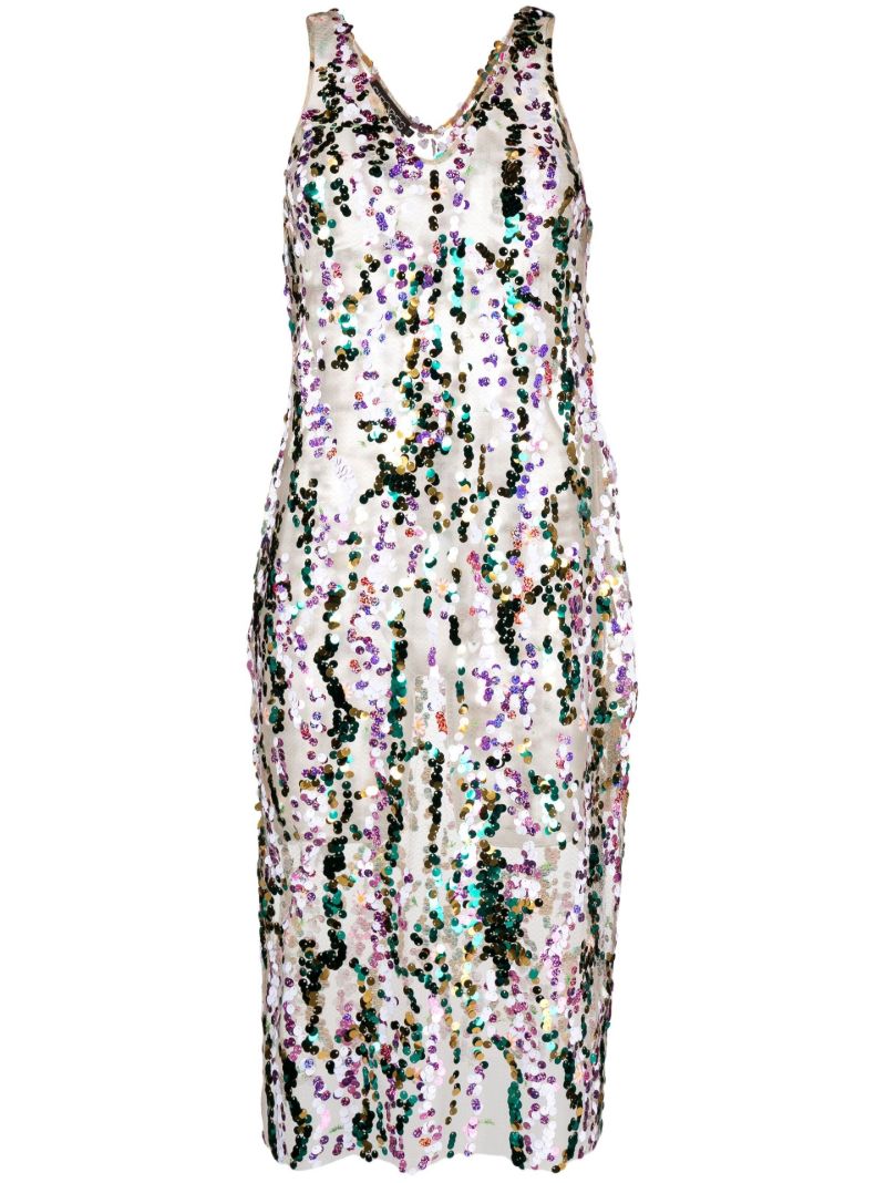 Multicolour Rhode Sequin Embellished Midi Dress