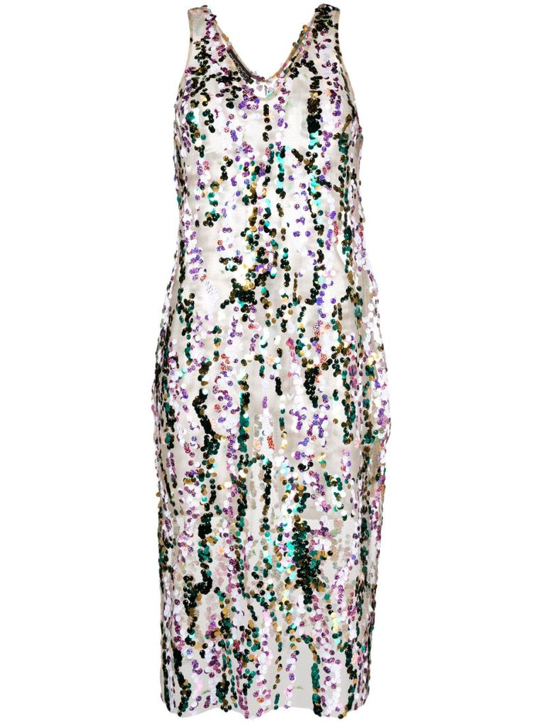 Multicolour Rhode Sequin Embellished Midi Dress