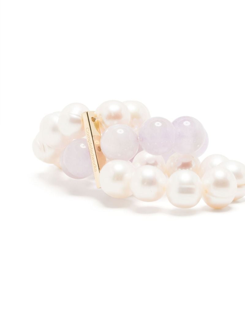 White Stone Pearl Ring
