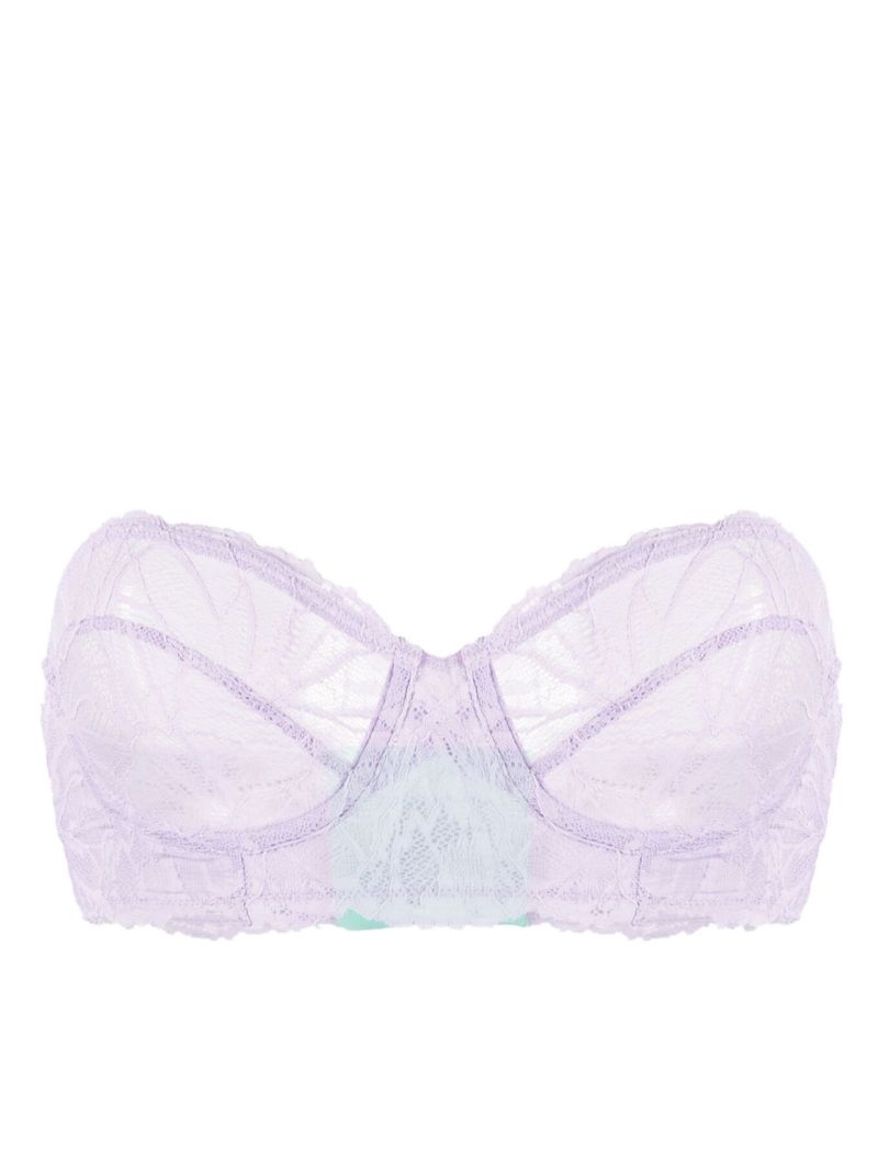Purple Anais Lace Strapless Bra