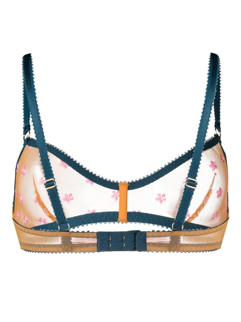 Orange Collette Floral Embroidered Bralette