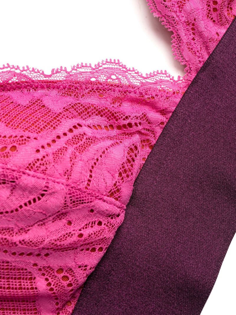 Pink Alba Lace Triangle Bra