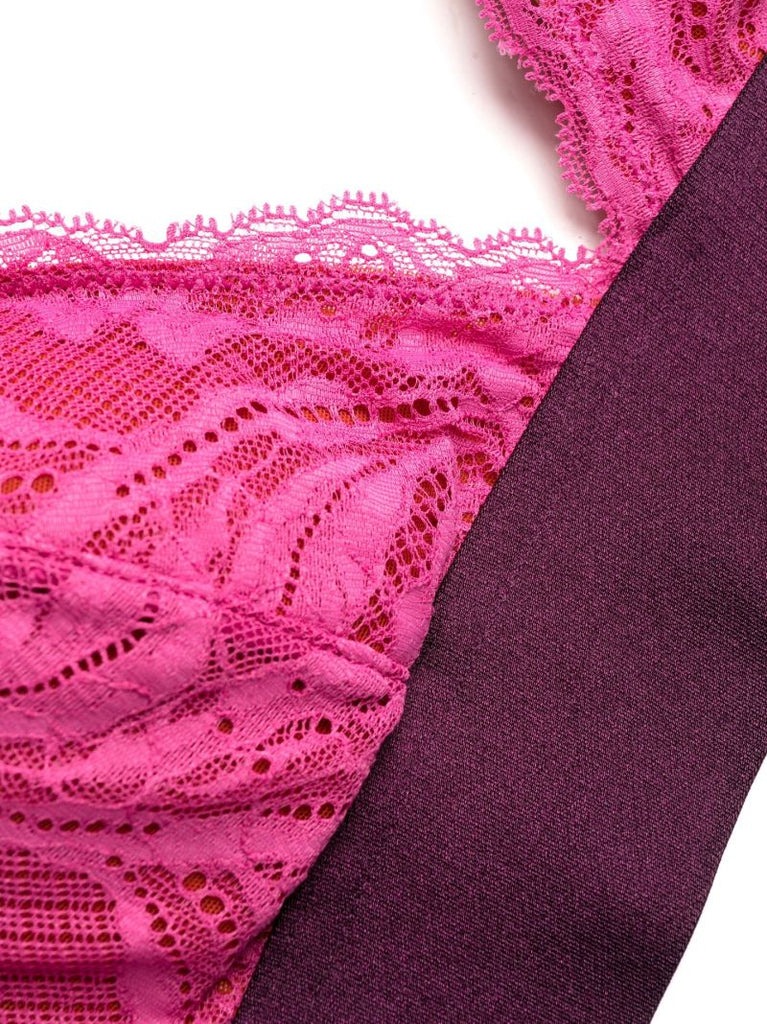 Pink Alba Lace Triangle Bra