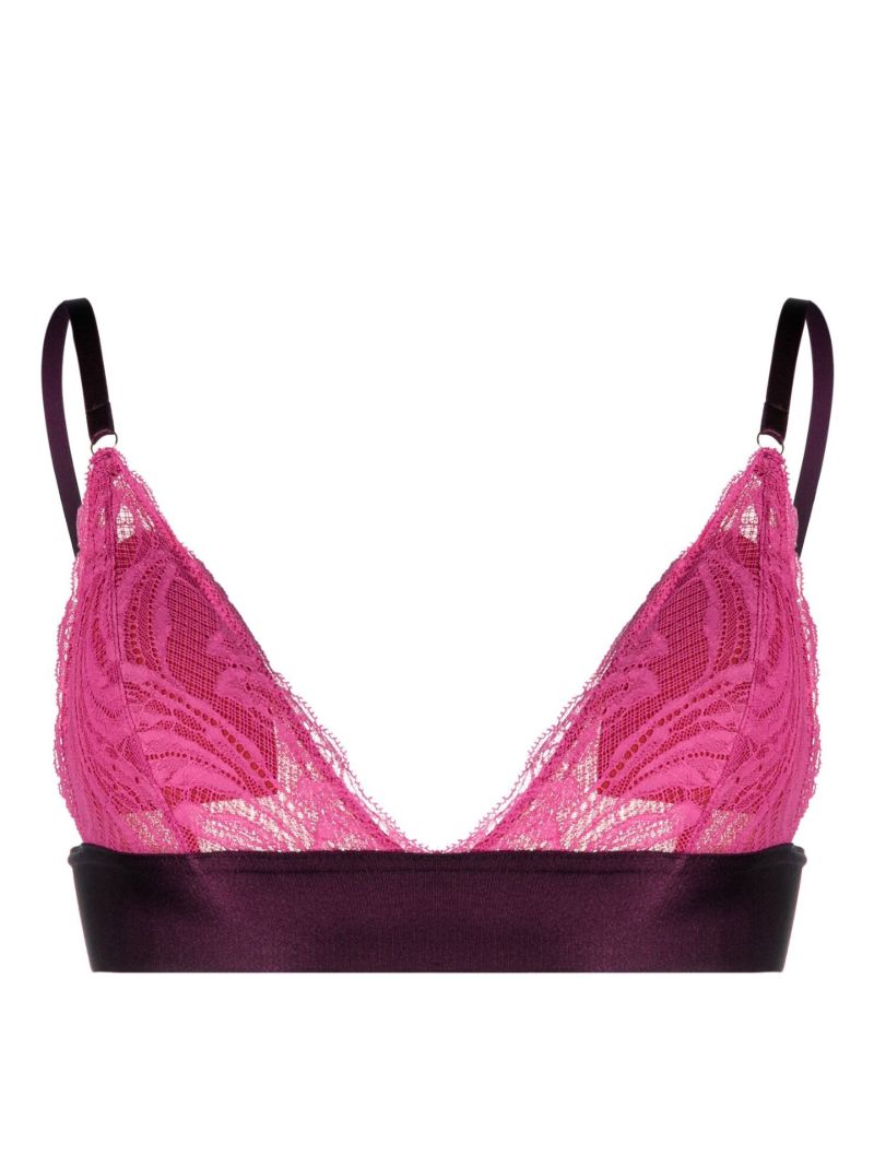 Pink Alba Lace Triangle Bra