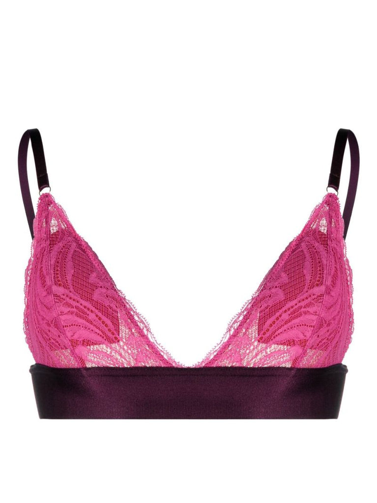 Pink Alba Lace Triangle Bra