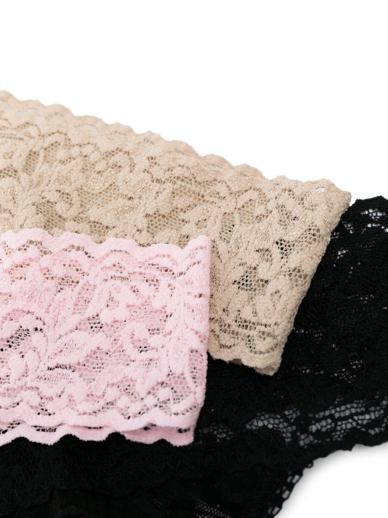 Multicolour Lace Thong Set