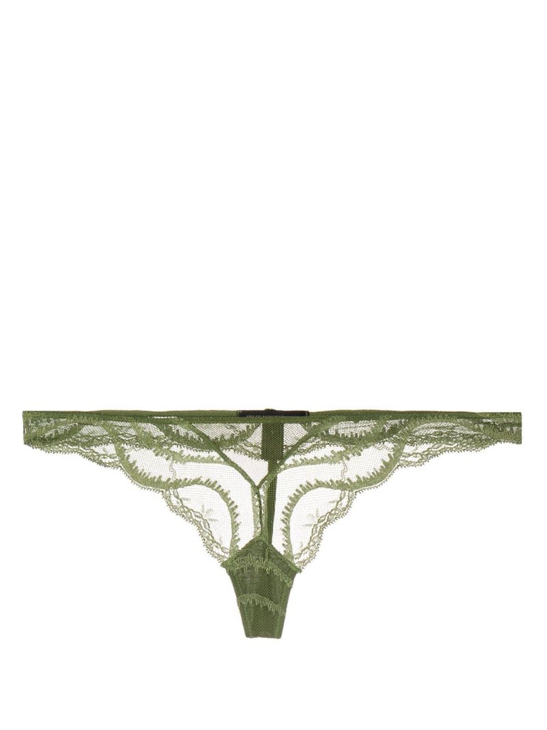 Green Leche Moi Mesh Thong