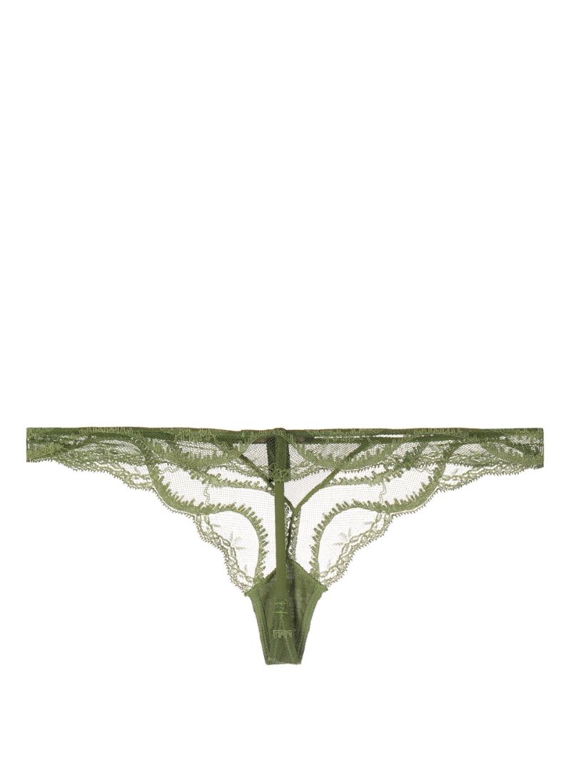 Green Leche Moi Mesh Thong
