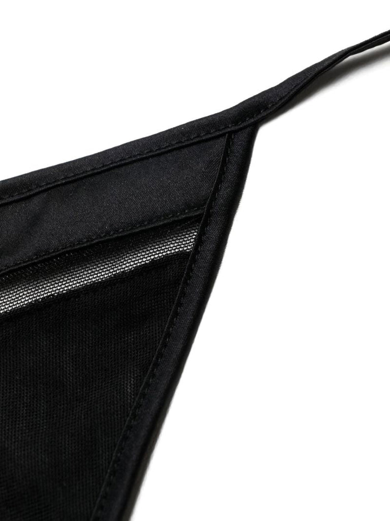 Black Sheer High Cut Thong