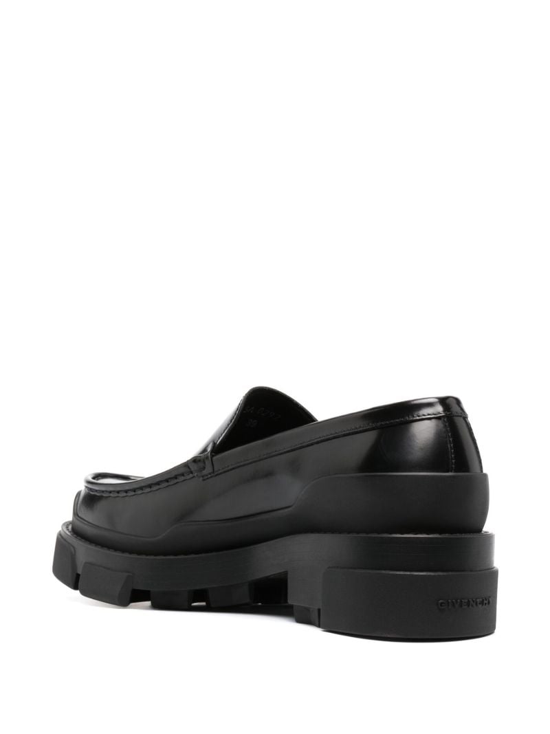 Black Terra Chunky Leather Loafers