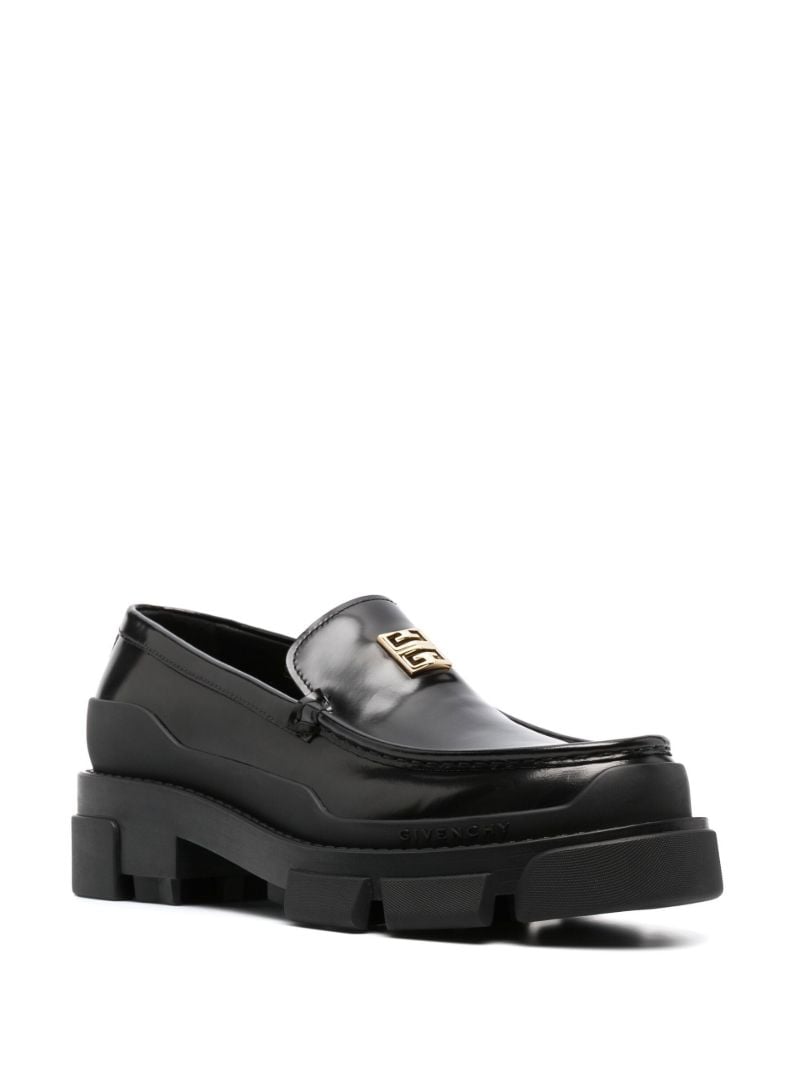 Black Terra Chunky Leather Loafers