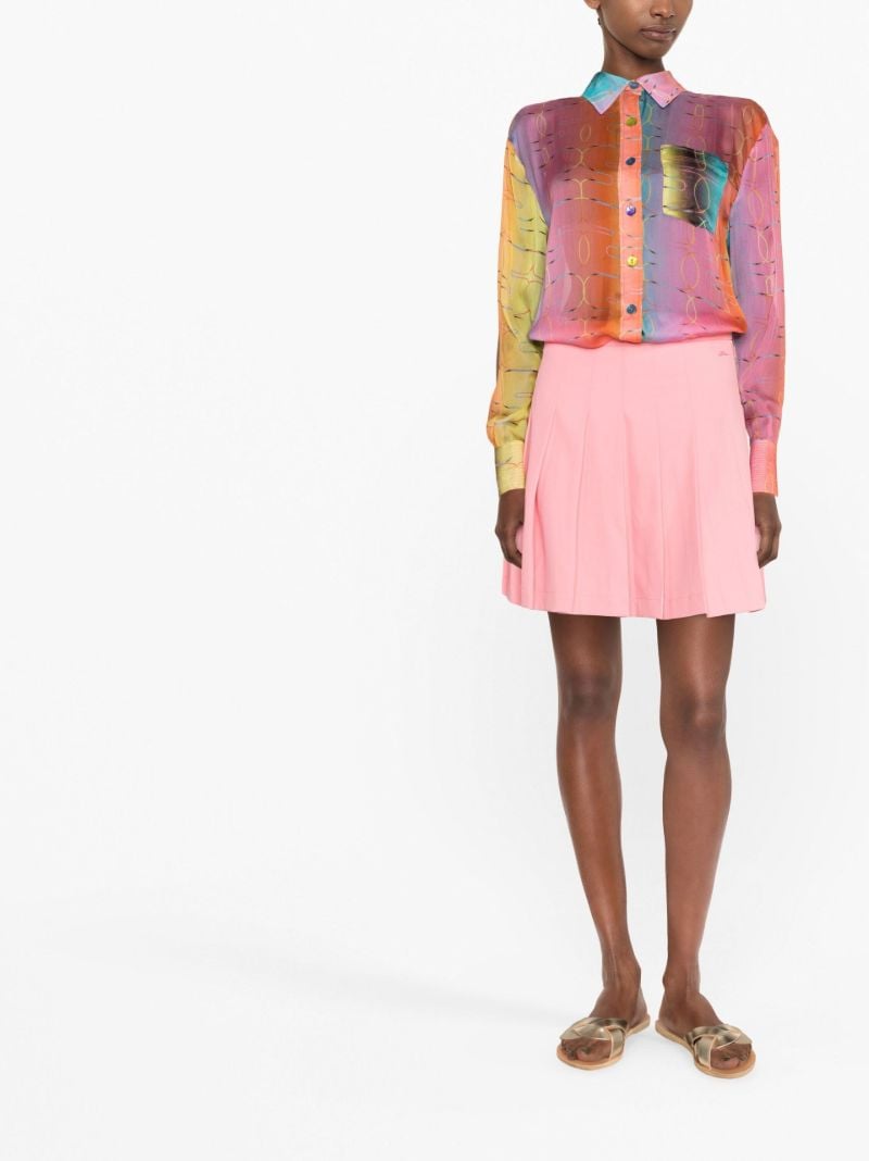 Pink Esme Gradient Print Silk Shirt