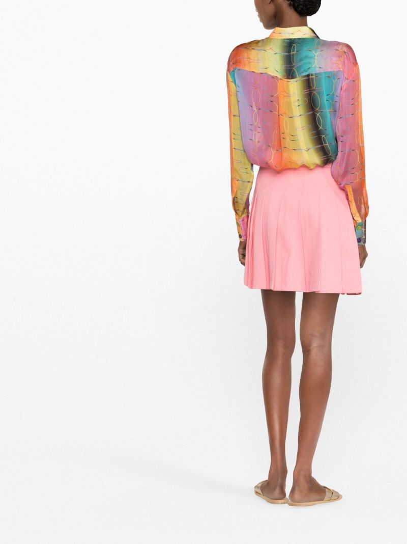 Pink Esme Gradient Print Silk Shirt