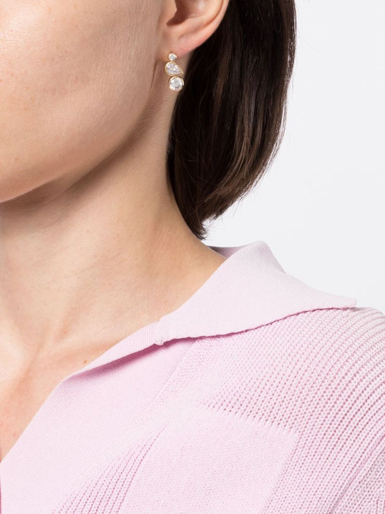Gold Vermeil Z08 Crystal Drop Earrings