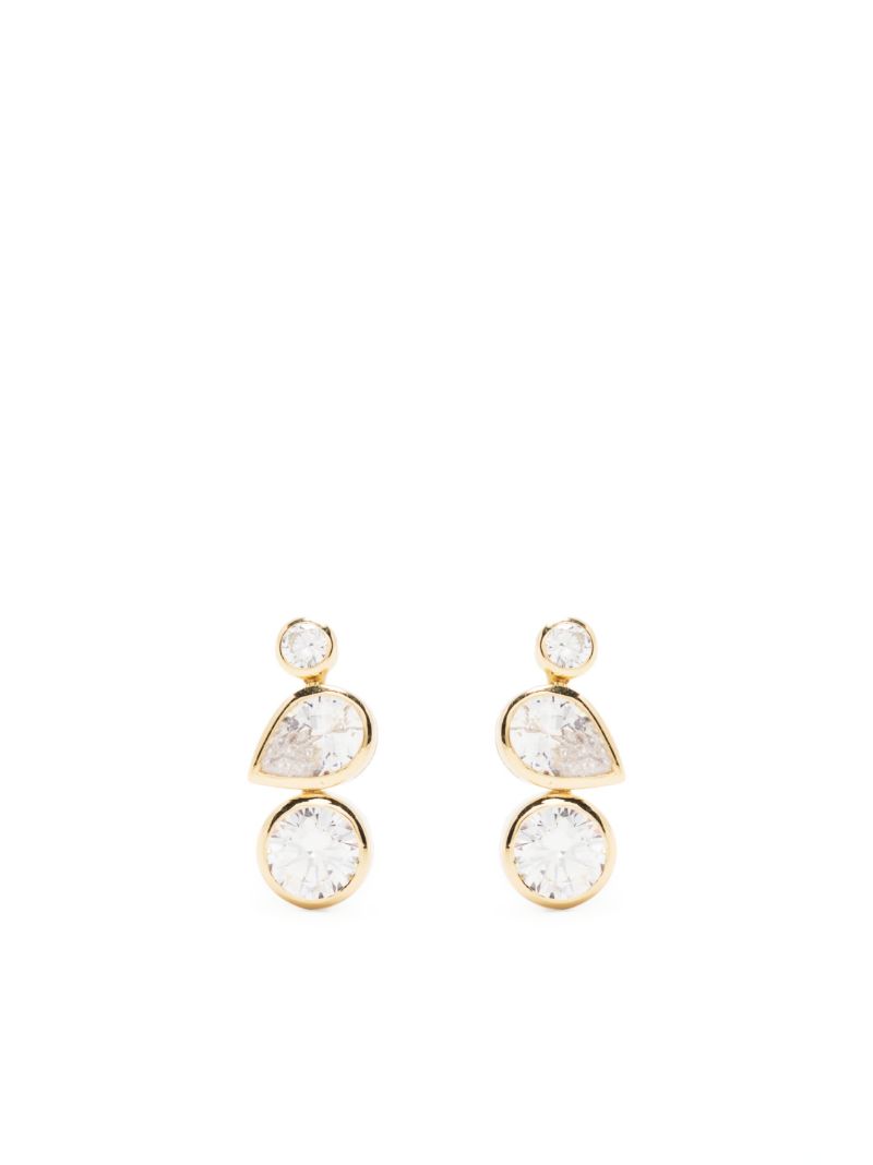 Gold Vermeil Z08 Crystal Drop Earrings