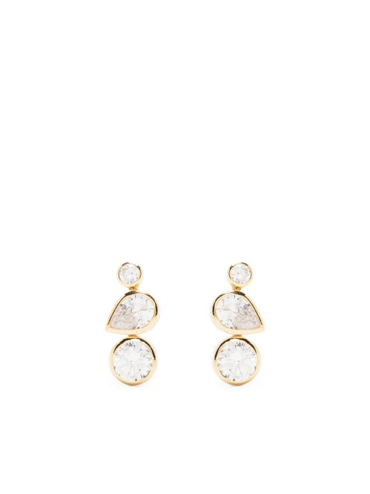 Gold Vermeil Z08 Crystal Drop Earrings