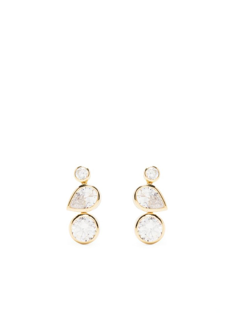 Gold Vermeil Z08 Crystal Drop Earrings