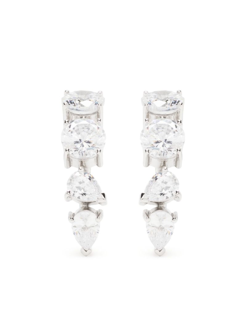 Platinum-plated Z17 Crystal Earrings