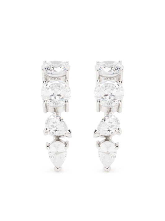 Platinum-plated Z17 Crystal Earrings