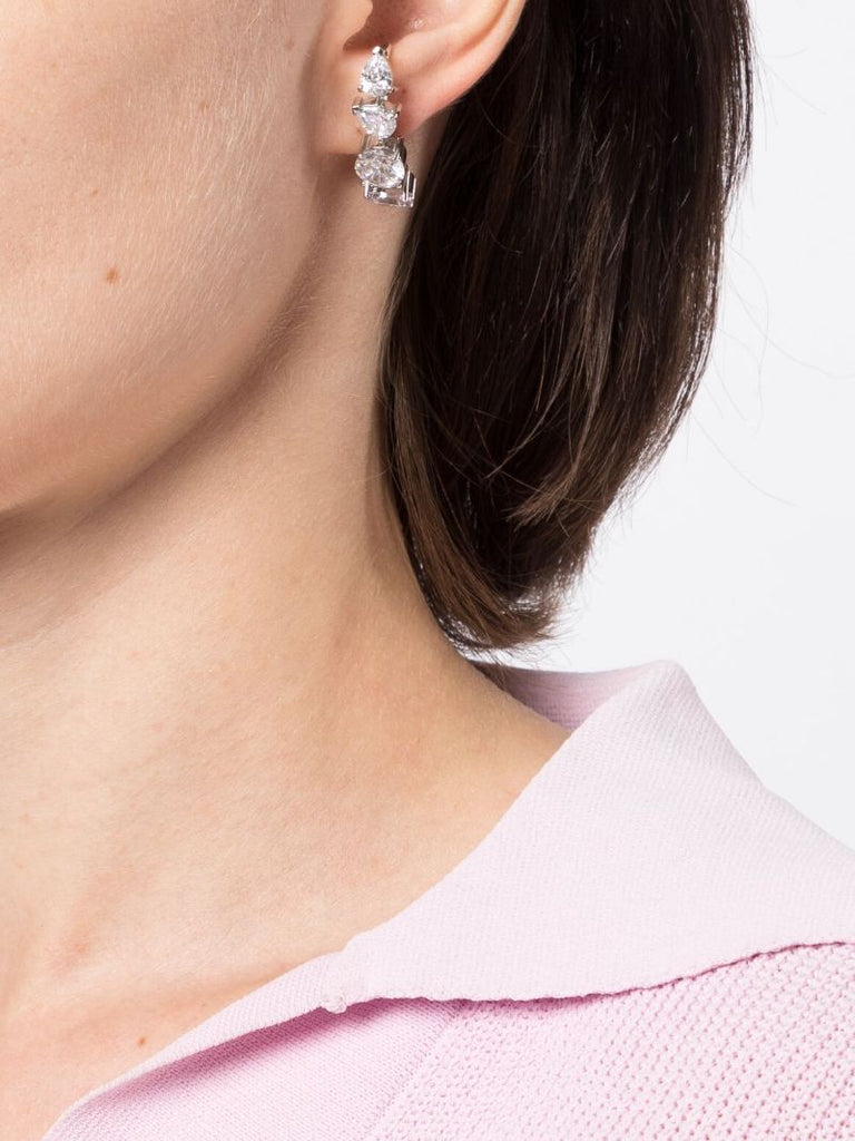 Platinum-plated Z17 Crystal Earrings