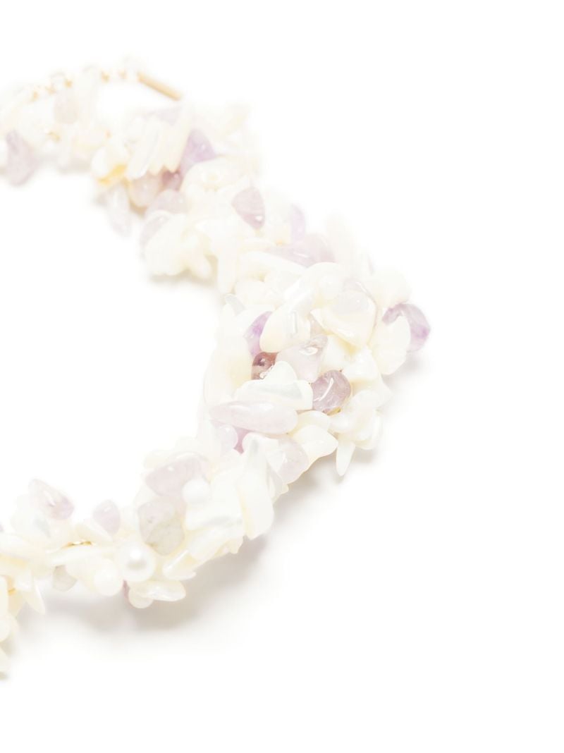 White Stone Pearl Bracelet