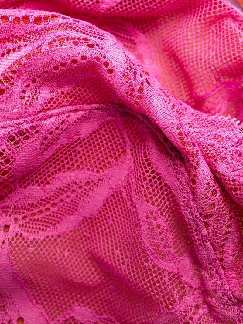 Pink Alba Lace High Apex Underwired Bra