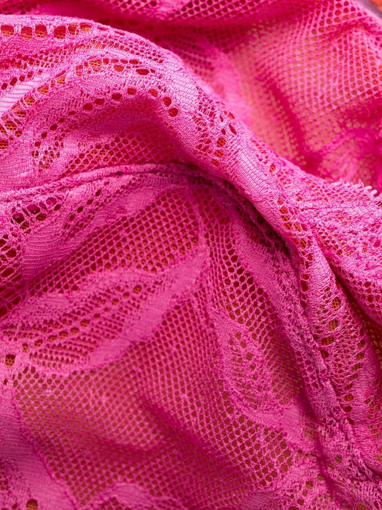 Pink Alba Lace High Apex Underwired Bra