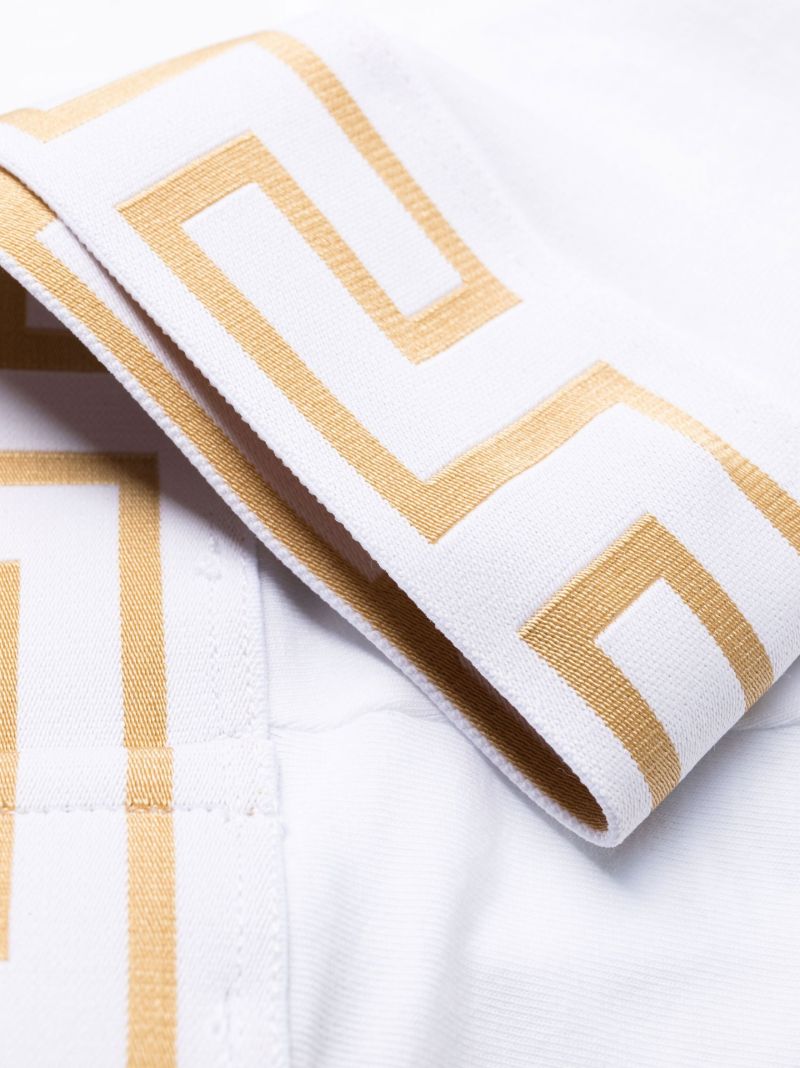 White Greca Shorts