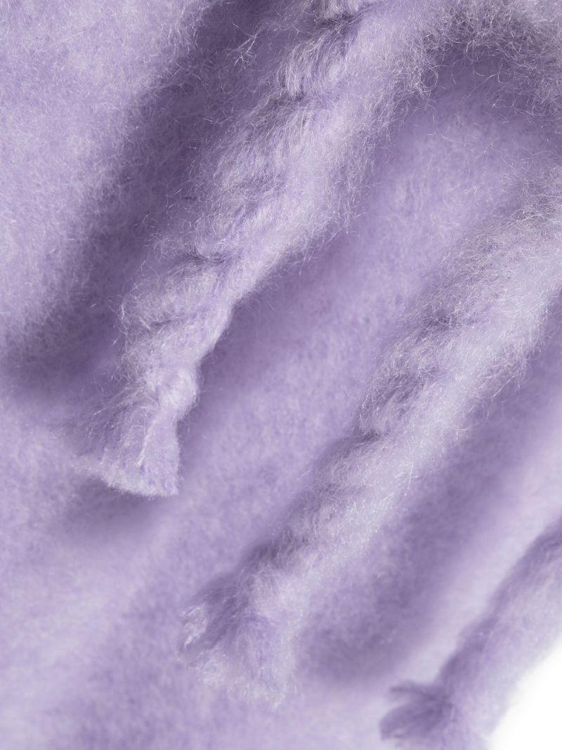 Purple Chunky Logo Patch Scarf