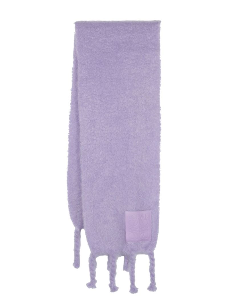 Purple Chunky Logo Patch Scarf