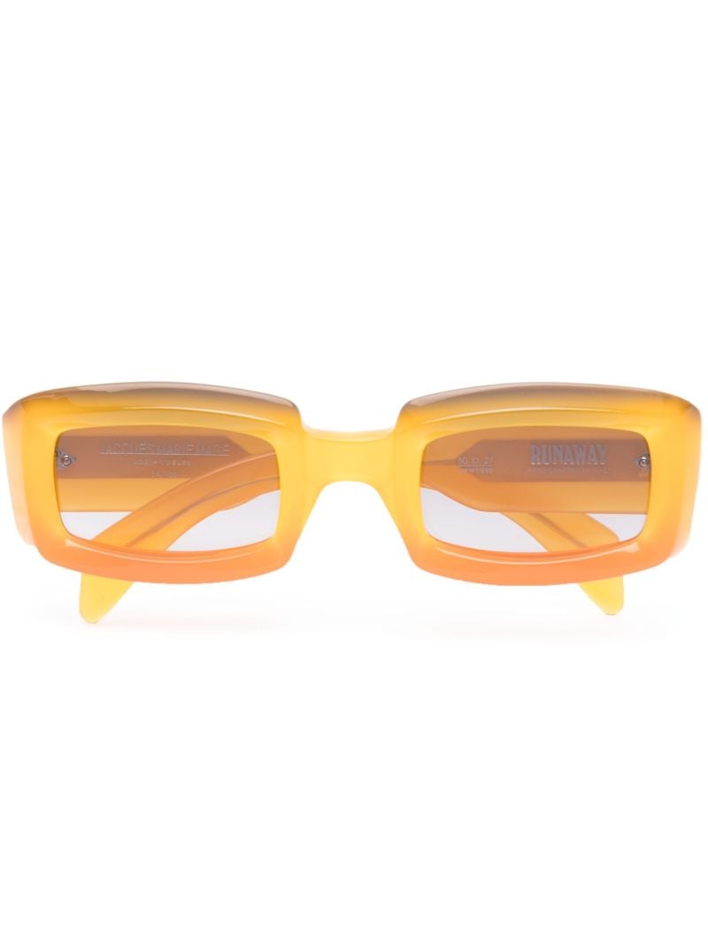 Orange Runaway Rectangle-frame Sunglasses