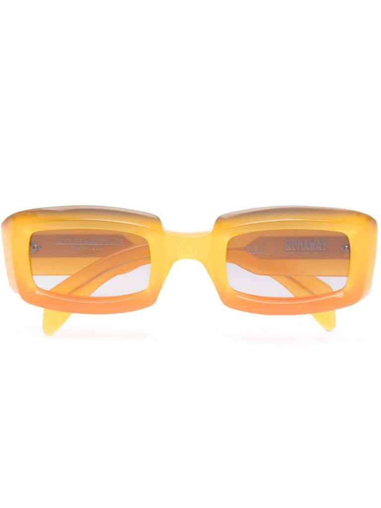 Orange Runaway Rectangle-frame Sunglasses