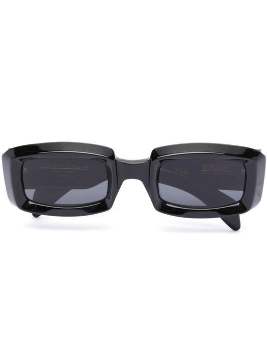 Black Runaway Rectangle Sunglasses