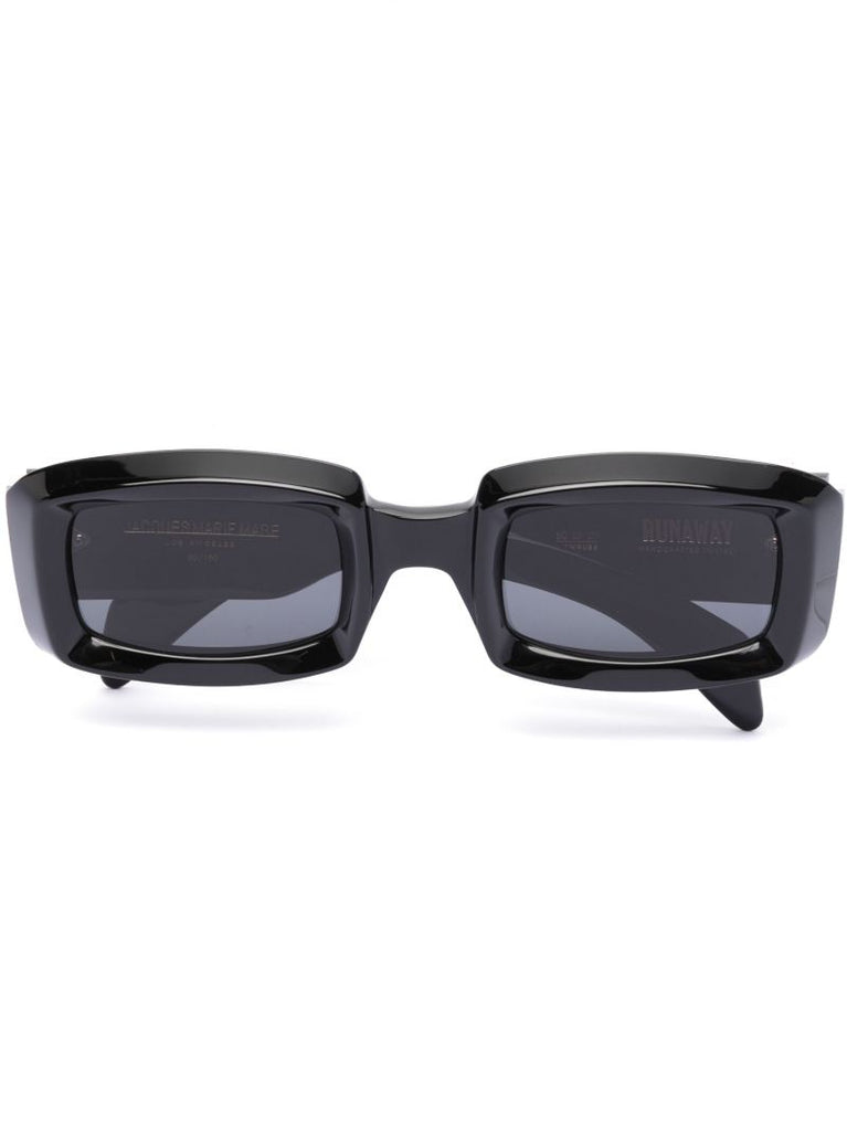 Black Runaway Rectangle Sunglasses